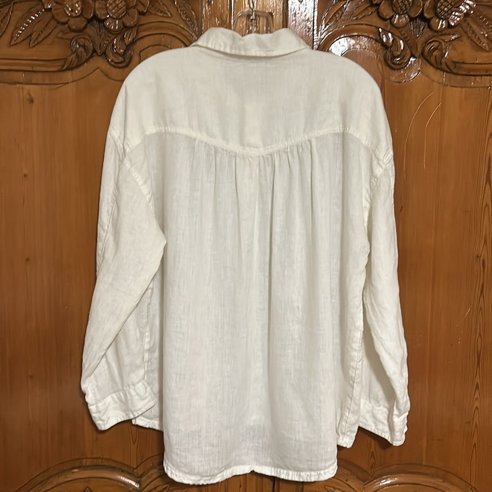 Sundance 100% Linen Long sleeved tunic. Medium - Picture 3 of 6